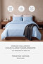 Cotton Duvet Cover Set 4 Pieces Striped Satin Duvet Cover Set Light Blue |   Hotel Bedding - 4