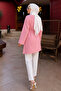 Tie-Waist Asymmetrical Cut Tunic Tsd260265 Pink - 6