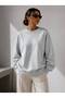 Women's Three-Thread Ribbed Cotton Oversize Sweatshirt - 3