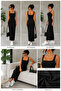 Ribbed Square Neck Maxi Dress Offering a Fit Look - 5