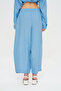 Women's Wide Leg Comfortable Cut 100% Linen Trousers with Elastic Waist - 4