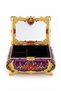 Purple Vintage Design Mirrored Jewelry Box - 6