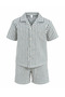 Boys' Wrinkled Fabric Striped Shirt Shorts Set Summer 4-9 Years Old I Boys' Striped Camp Collar Shirt Shorts Set I Breathable Wrinkled Fabric Summer Set - 5