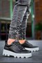 Zrk-X056 Premium Tractor Sole Black White Men's Sports Shoes - 4
