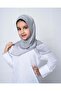 Elegant Young Girl in Light Gray Hijab - 2