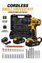 BT Cordless Drill Driver Kit with 2 Rechargeable Batteries.Hammer & Drill Modes, 20+1 Torque Setting