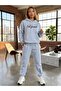 Unisex California Printed Oversize Hooded Tracksuit Set Loose Fit