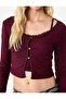 Athlete Detailed Buttoned Layered Long Sleeve Crew Neck Camisole T-Shirt - 3