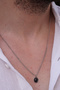 Círathor Gurmet Stainless Steel, Black Natural Stone Men's Necklace - 2