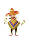 Sombrero Takan Musician Vector Art Printed Women's Oversize T-Shirt - 3