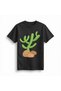 Women's Cactus Printed Vector Design T-Shirt 100% Cotton Relaxed Fit Daily Wear Modern Stylish Comfortable - 2