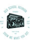 Old School Boom-Box Music Nostalgia Printed Men's Oversize T-Shirt - 3