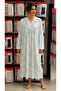 Long Sleeved Wide Cut Cotton Nightgown - 3