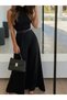 Women's High Waist Belted Double Fabric Palazzo Trousers - 3