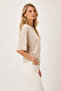 Valencia Bele Sitting Position Crew Neck Short Sleeve Knitted Blouse - 2