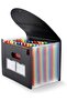 25-compartment black document organizer