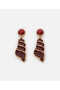 Combined Piece Spiral Effect Earrings