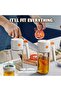 Leak-proof glass oil bottle with dispenser, 550 ml, white. - 4