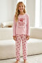 Pink Patterned Cotton Lycra Knitted Pajama Set26241168 - 4