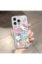 iPhone 16 Pro Compatible Camera Protected Anti-Shock Aesthetic Print Patterned Transparent Silicone Case - 2