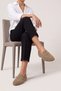 Women's Genuine Leather Chain Loafer Casual Shoes Tanle Earth Suede - 2