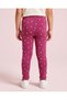 Girls Burgundy Heart All Over Print Leggings - 4