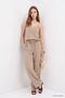 Thin Strap Blouse Trouser Set 8661A Mink
