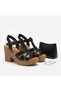Kemal Aygün-Venüs Genuine Leather Women's Platform Heeled Sandals - 5
