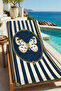 Vintage Butterfly Medallion Patterned 70X150 Beach Towel - Digital Printed Fade-Resistant Bath Towel - 2