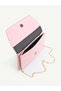 Women's Hand and Shoulder Bag with Side Magnet Detail and Chain Strap Cover - Stylish Clutch Portfolio - 3