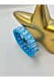 Row Baguette Stone Elastic Bracelet (Steel) Blue - 4