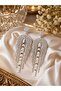 Vip Premium Silver Color Zircon Stone Dangle Evening Dress Earrings |   Sparkling Special Design Wedding and Evening Jewelry
