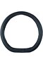 Microfiber Leather Car Medium Steering Wheel Cover (14.5''-15'',Black Dark Blue) - 5