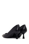 Women's Black Thin Heeled Leather Stiletto Af200018Dv - 7