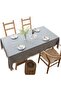 Washable tablecloth - Linen-textured polyester tablecloth with waterproof ruffle design - Scratch-resistant and quick-drying - Si... - 2
