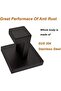 2-Pack - Hooks - Small Hooks - Stainless Steel - Black - Includes Screws - 6*5*5 cm - Square - Suitable for hanging coats, towels, keys, bathrobes - 3
