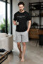 Men's Regular Cut 100% Cotton Crew Neck Sleeveless Elastic Pocket Pajama Set Anti-Sweat - 4