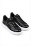 Zrk-X309 Premium Alexandre Black and White Zipper and Lace-Up Casual Men's Sneakers - 5