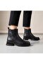 2452706K Women's Genuine Leather Thick Sole Zippered Daily Boots