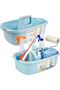 2-Pack Large Cleaning Caddy with Handle - Multipurpose Plastic Supply Organizer Bucket, Port