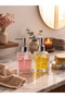 Aesthetic Bathroom and Kitchen Soap Dispenser Set, Square Glass, Silver Head 200 ml No Stand - 3