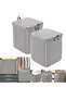 Foldable Storage Organizer Bag, Large Capacity Folding Clothes Storage Containers with Zipper and Ha