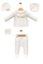 Mira Elegance Rose Newborn Girl 5 Piece Hospital Discharge Bodysuit Set Baby Outfit - 3