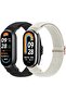 سوار مرن لـ Xiaomi Mi Band 8/9/10، حزام قابل للتمدد، قابل للتعديل، حزام نايلون قابل للتنفس