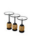 Bohemian Modern Design 3-Piece Nesting Service Table Set - 2