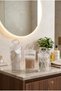 Set of 3 Transparent Bathroom Organizer Storage Containers |   Cotton Organizer with Lid |   Makeup Cotton, Dental Floss, Cotton Swabs, and Cotton Storage Container - 2
