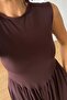 Brown Basic Shalwar Jumpsuit - 4