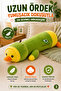 100 cm Long Avocado Duck Plush Toy Green Soft Large Size Sleeping Companion Decorative Pillow XXL - 3