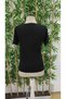 Women's Short Sleeve Round Neck Side Button Viscose Blouse - 5