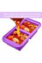 Silicone Freezer Tray with Lid & Ice Cube Mold, 2-Cup & 4-Cup with Storage Bag, Reusable Meal Prep C - 4